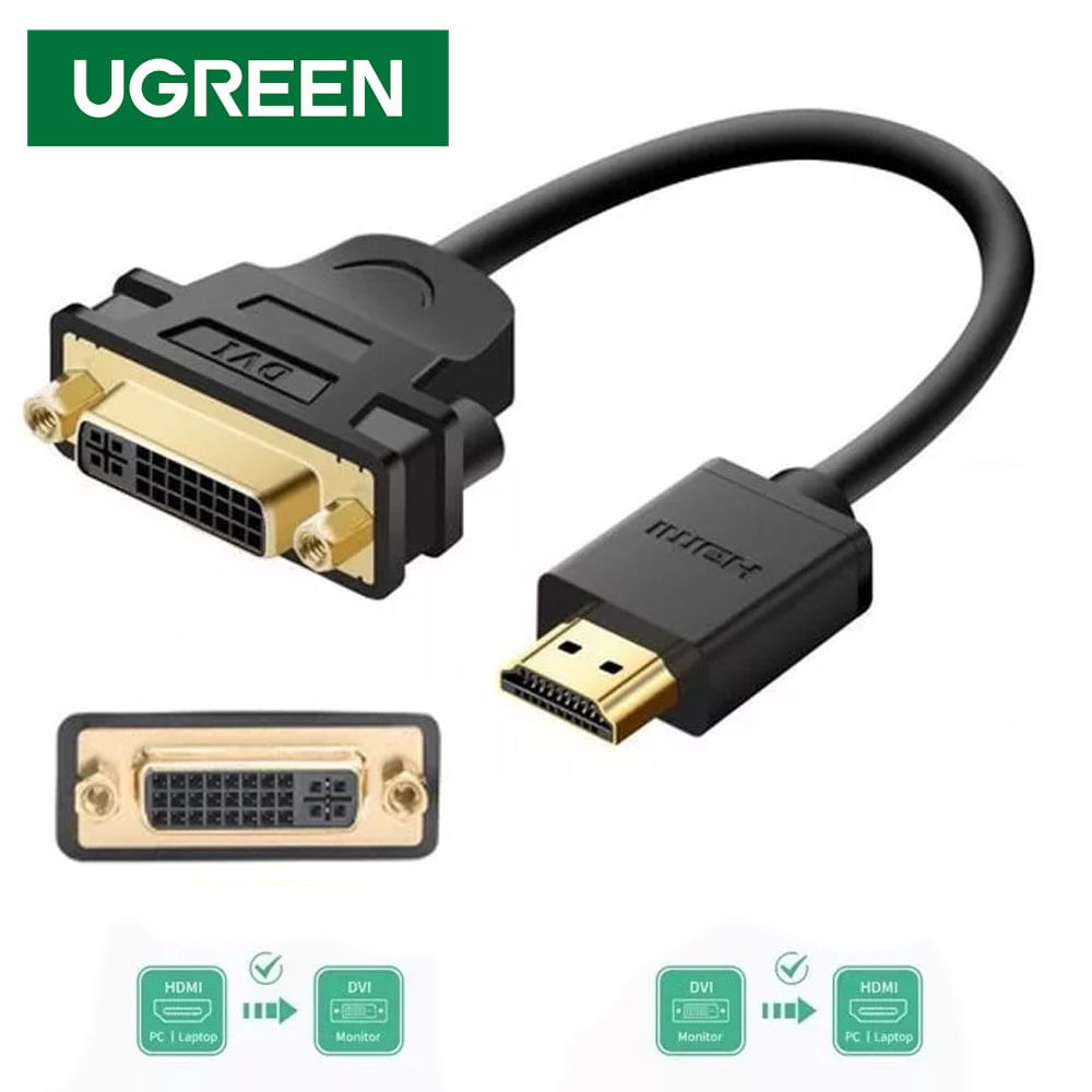 Cable Adaptador HDMI Macho a DVI 245 Hembra Bidireccional UGREEN 22cm