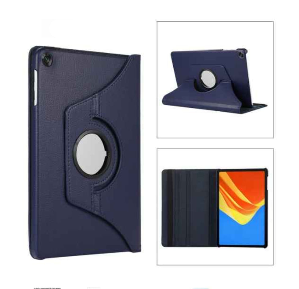 Funda Giratoria + Mica de Vidrio para Tablet Huawei Matepad SE 10.4" AGS5-L09/W09 Azul