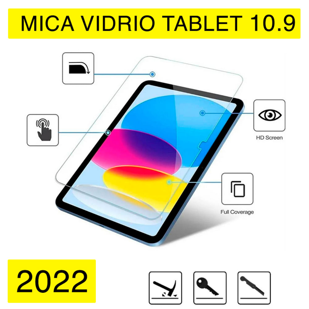 Mica de Vidrio Templado para Ipad 10 del 2022 Tablet de 10.9