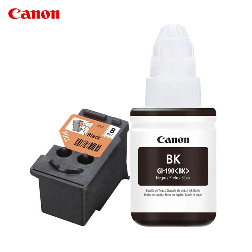 Kit Cabezal Canon Bh-1 Negro + Tinta Gi-190 Negro Presentacion Original