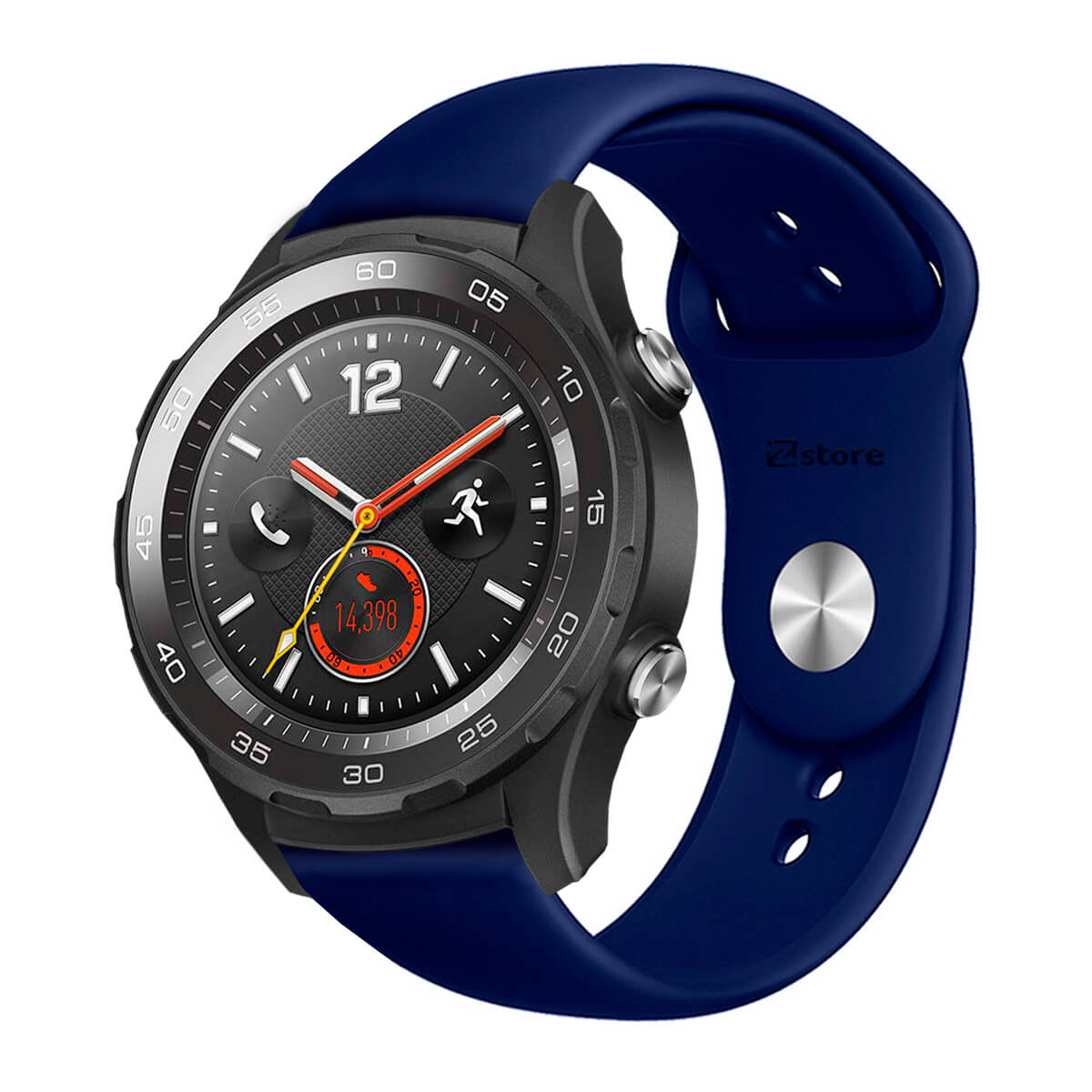 Correa Compatible Con Huawei Watch 2 Classic Azul Oscuro Broche 22mm