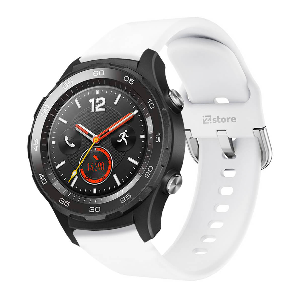 Correa Compatible Con Huawei Watch 2 Classic Blanco Evilla 22mm