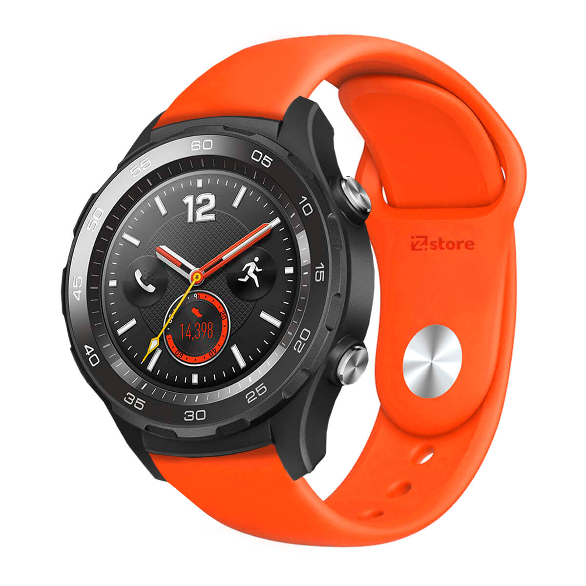 Correa Compatible Con Huawei Watch 2 Classic Naranja Broche 22mm