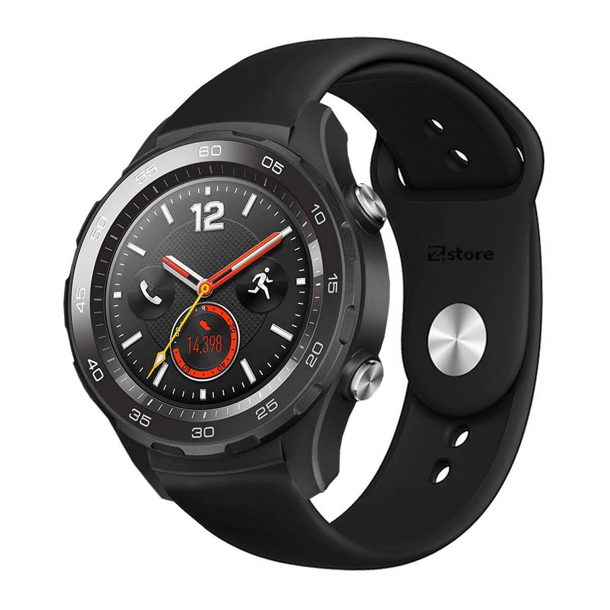 Correa Compatible Con Huawei Watch 2 Classic Negro Broche 22mm