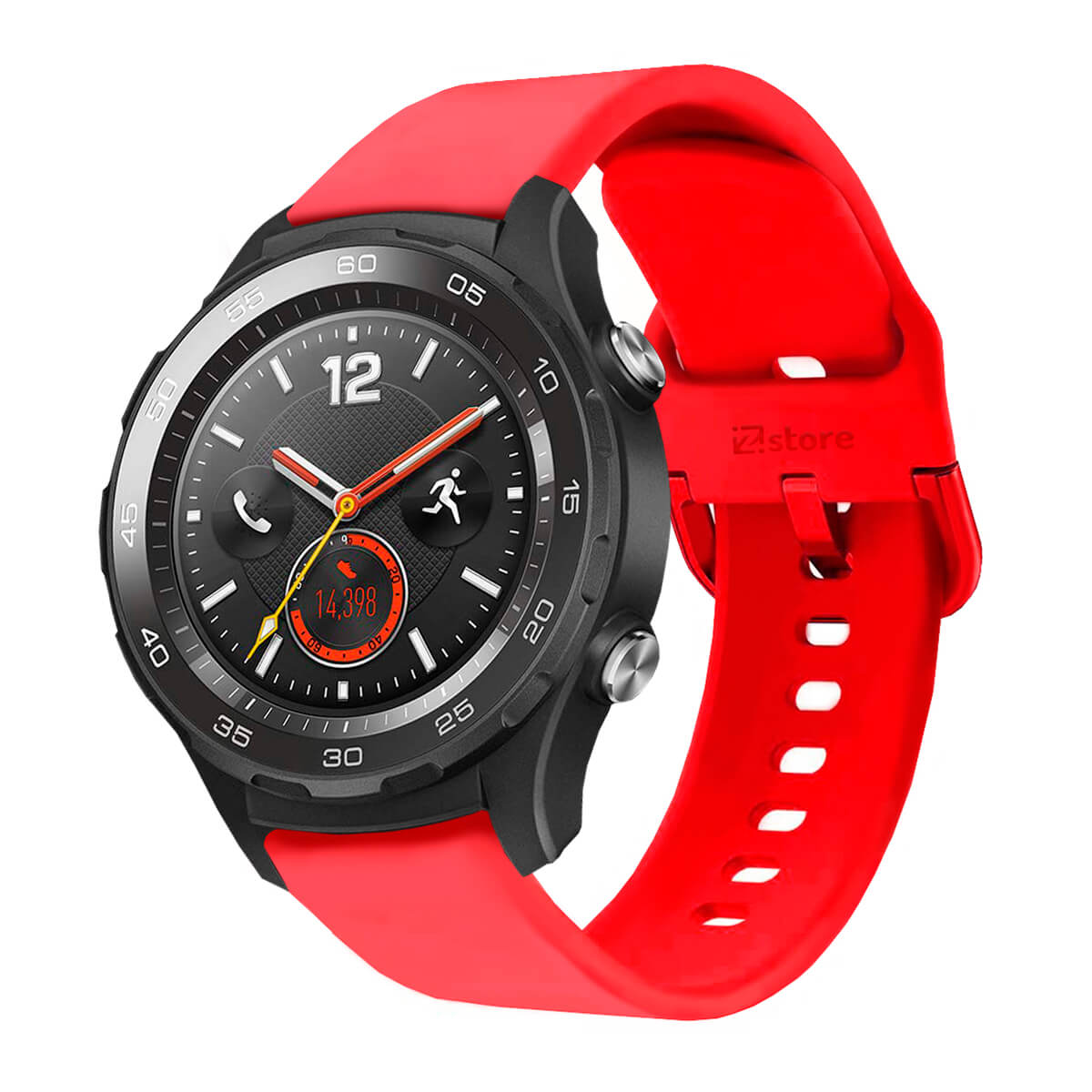 Correa Compatible Con Huawei Watch 2 Classic Rojo Evilla 22mm