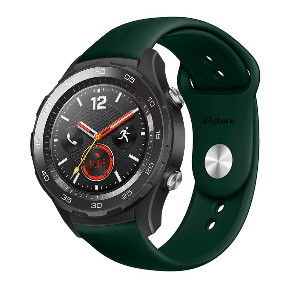 Correa Compatible Con Huawei Watch 2 Classic Verde Oscuro Broche 22mm