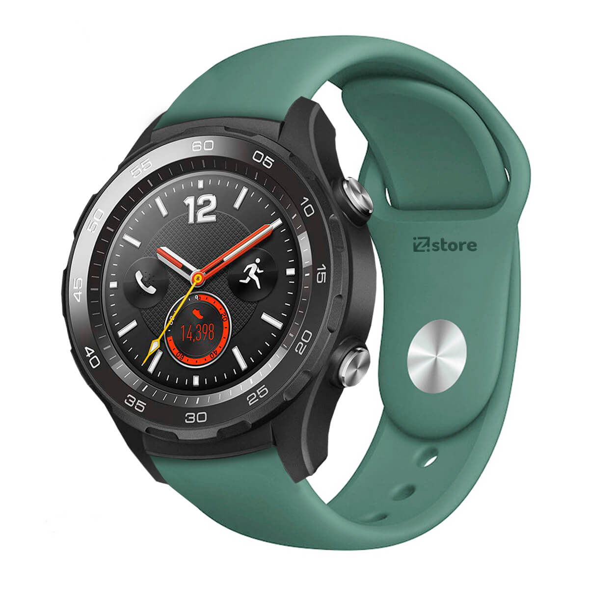 Correa Compatible Con Huawei Watch 2 Classic Verde Pino Broche 22mm
