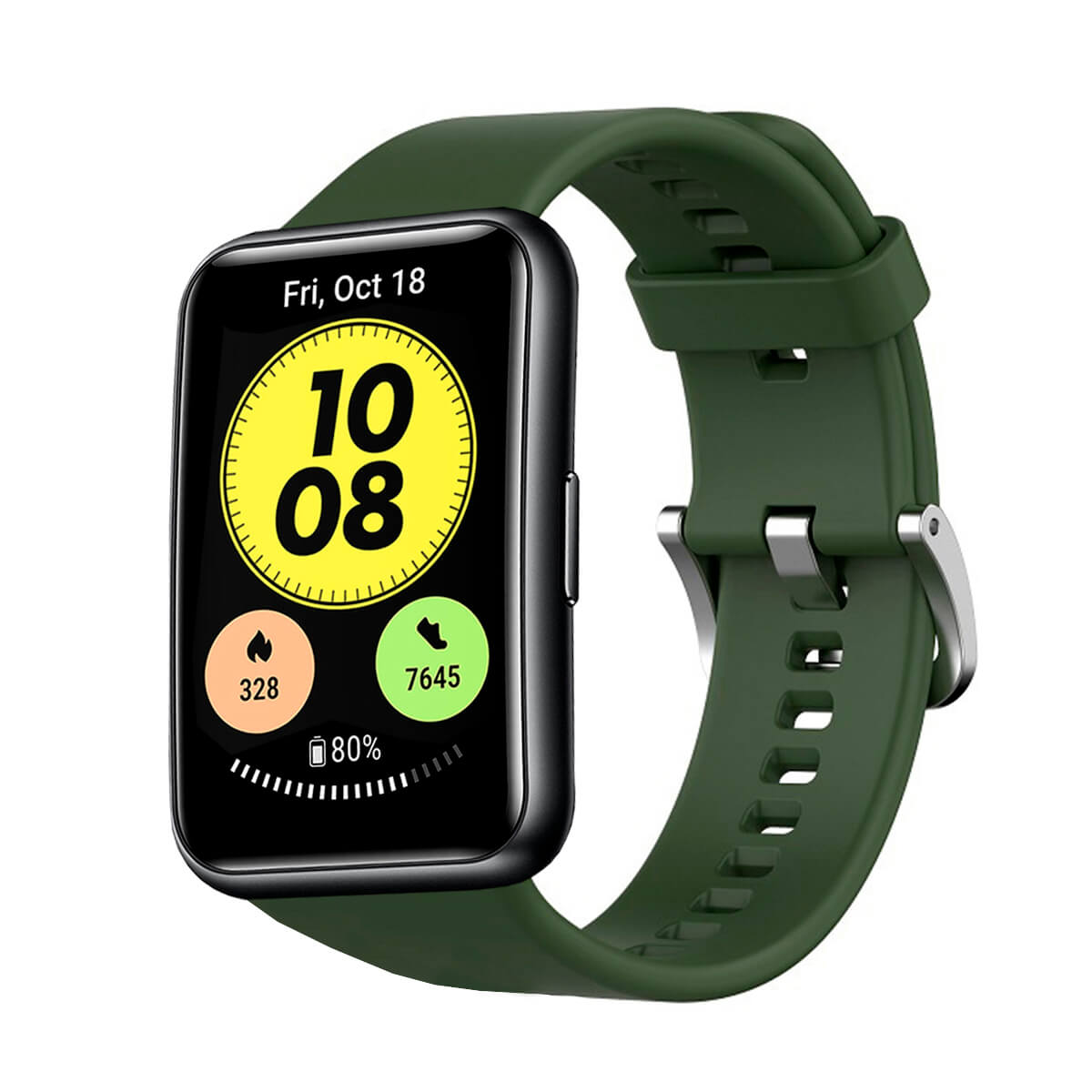 Correa Compatible Con Huawei Watch Fit Colores Verde Militar