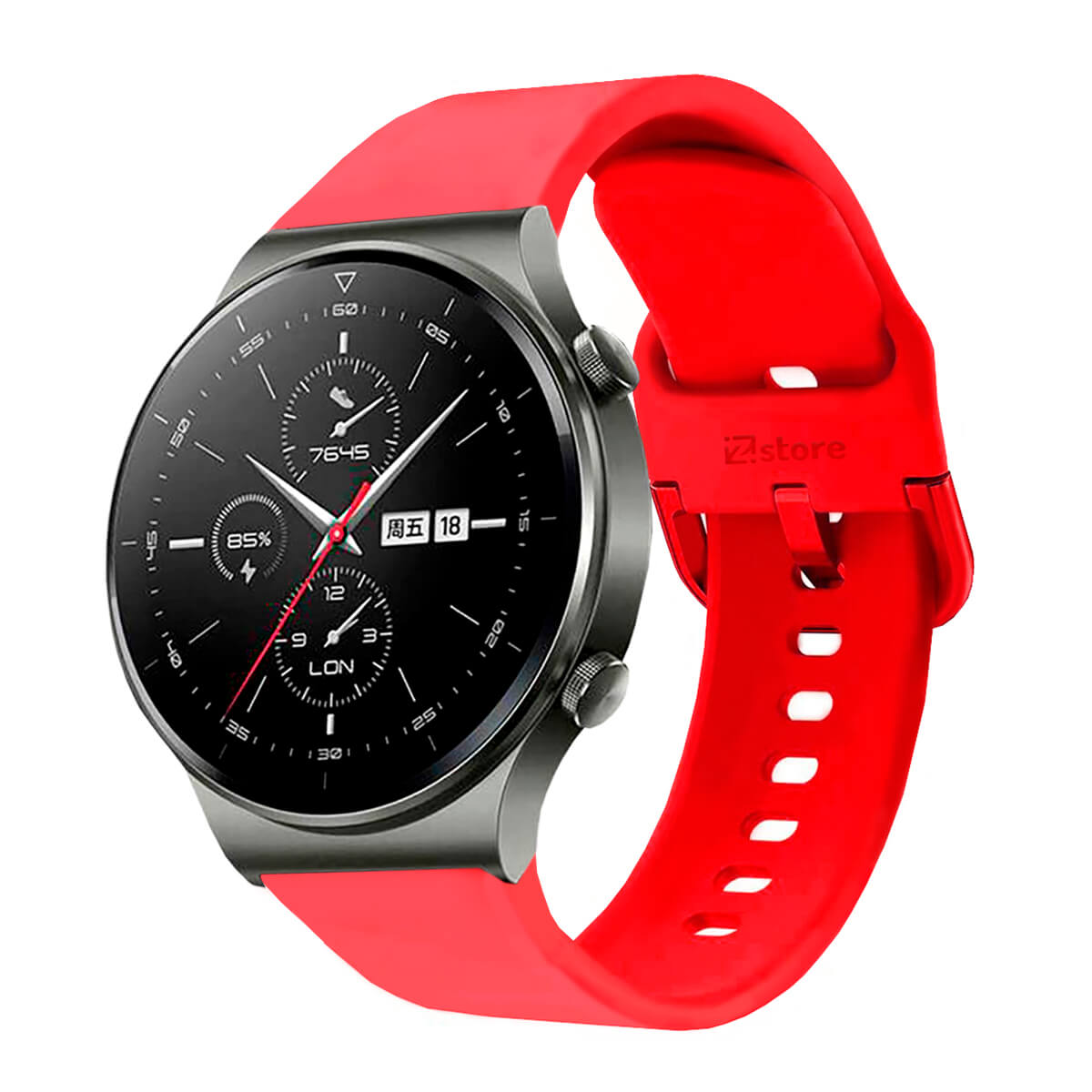 Correa Compatible Con Huawei Watch GT2 Pro Rojo Evilla 22mm