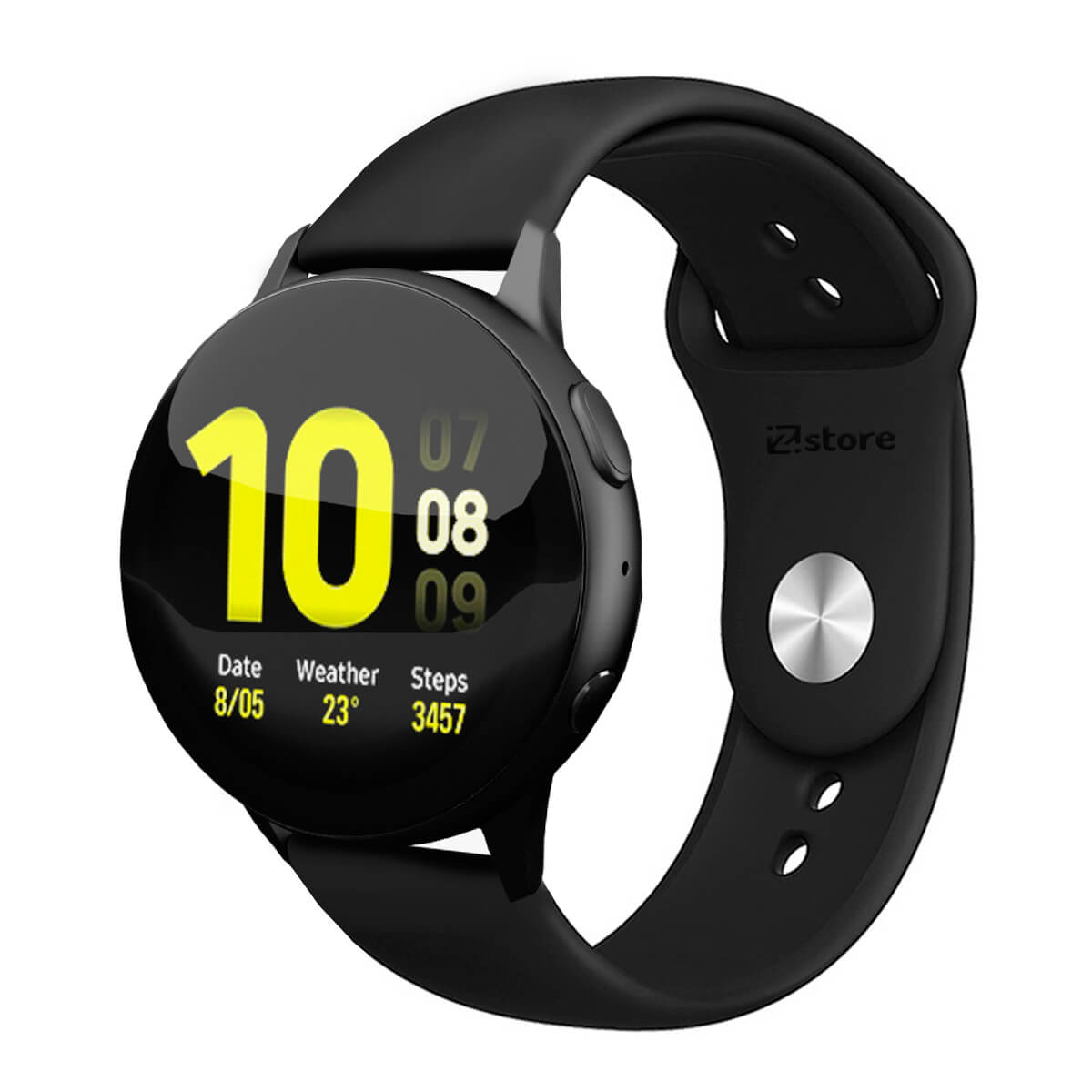Correa Compatible Con Samsung Galaxy Watch Active 2 Negro Broche 20mm