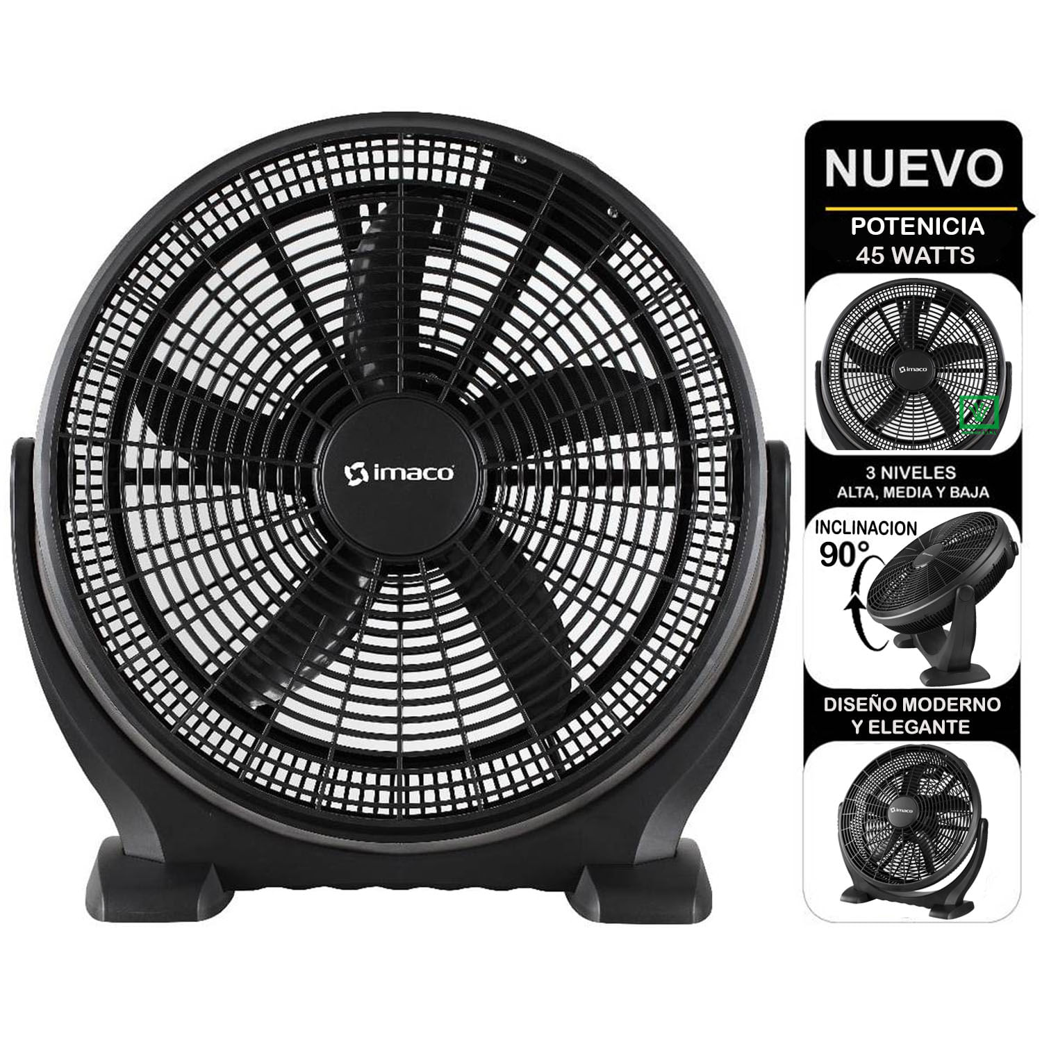 Ventilador Recirculador De Piso Imaco IVA164 55W