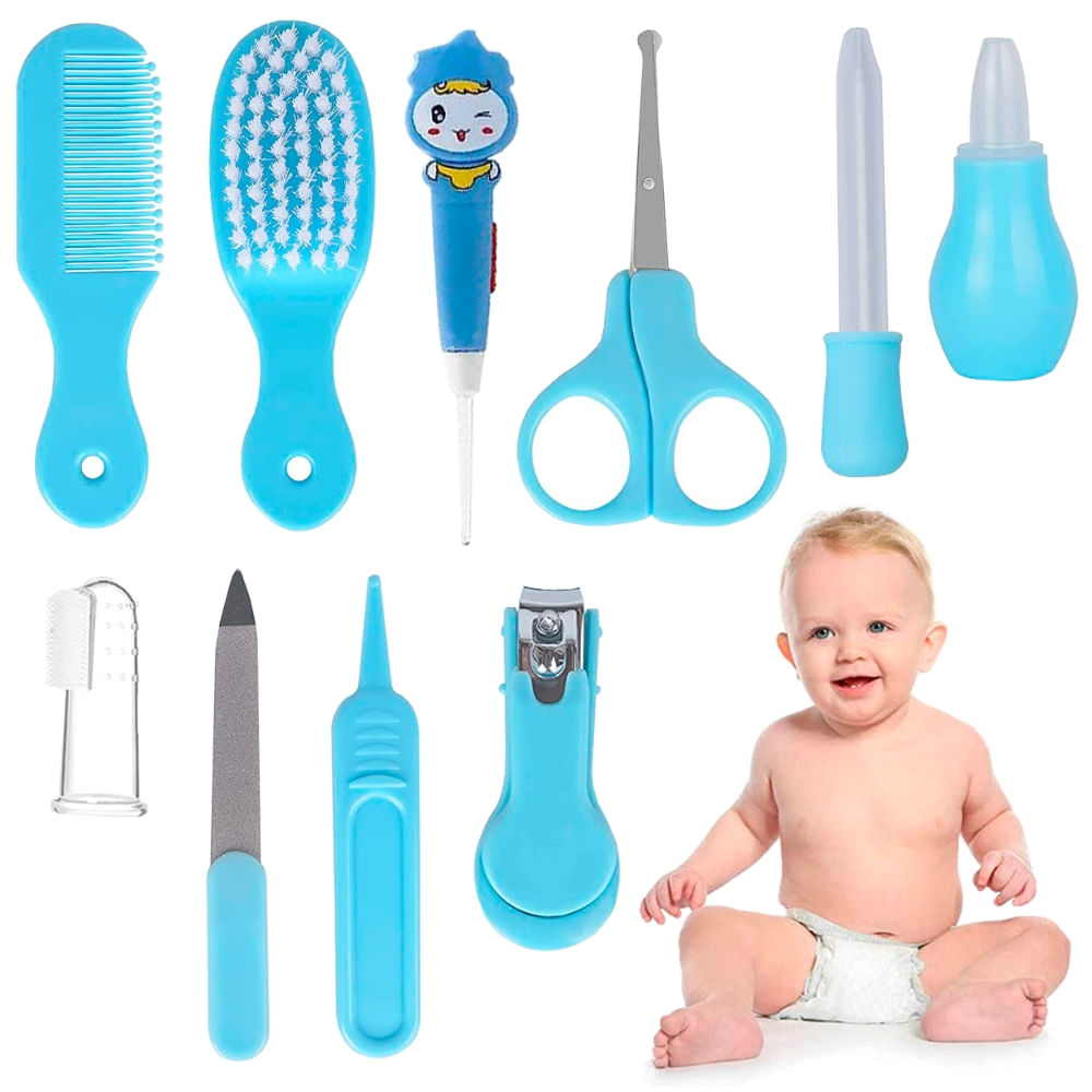 Kit de Higiene para Bebés Cortauñas Peine Cepillo Baby Care 10 piezas- Niño K10