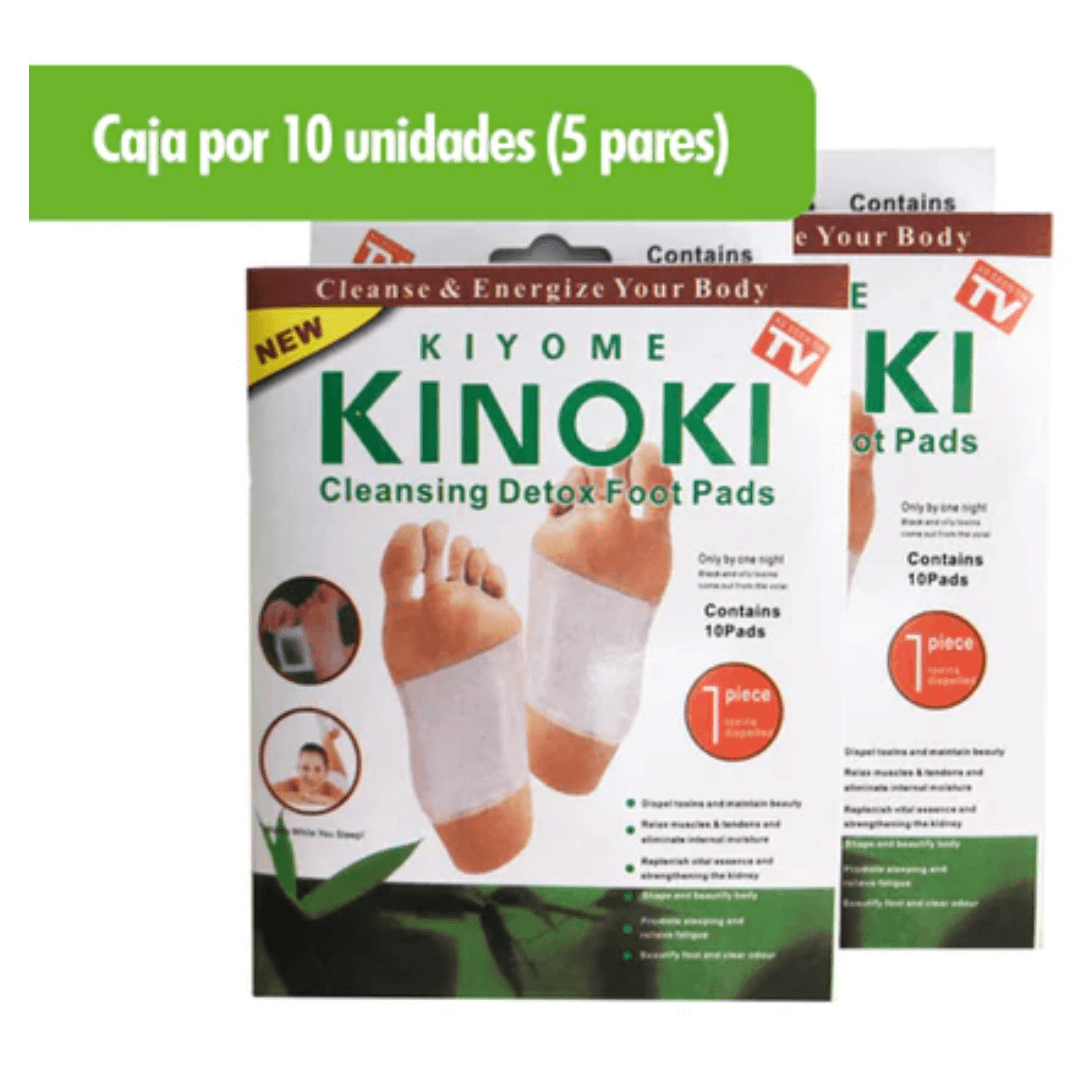 KINOKI Parches Desintoxicante para Pies Caja de 10 unidades