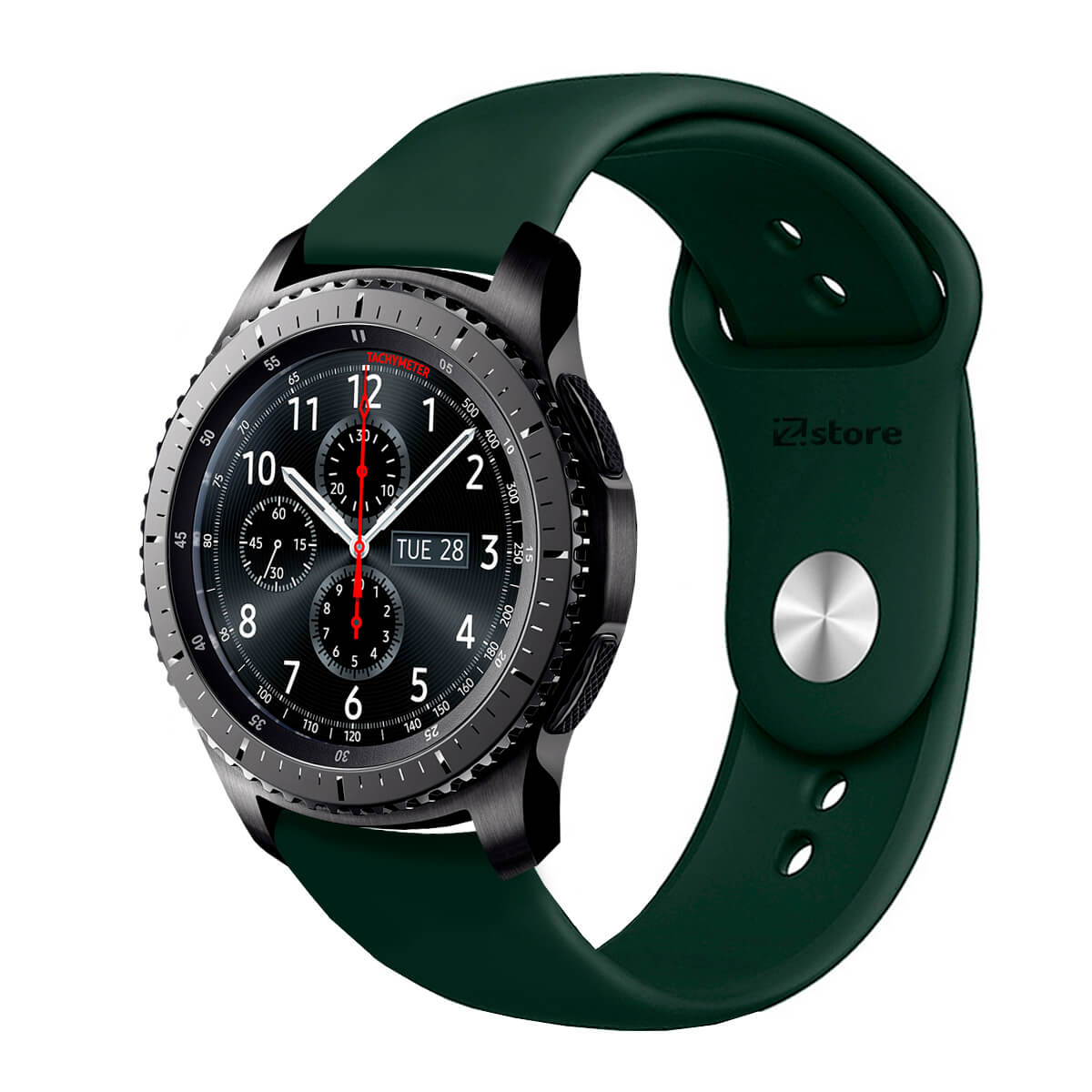 Correa Compatible Con Samsung Galaxy Gear S3 Classic Verde Oscuro Broche 22mm
