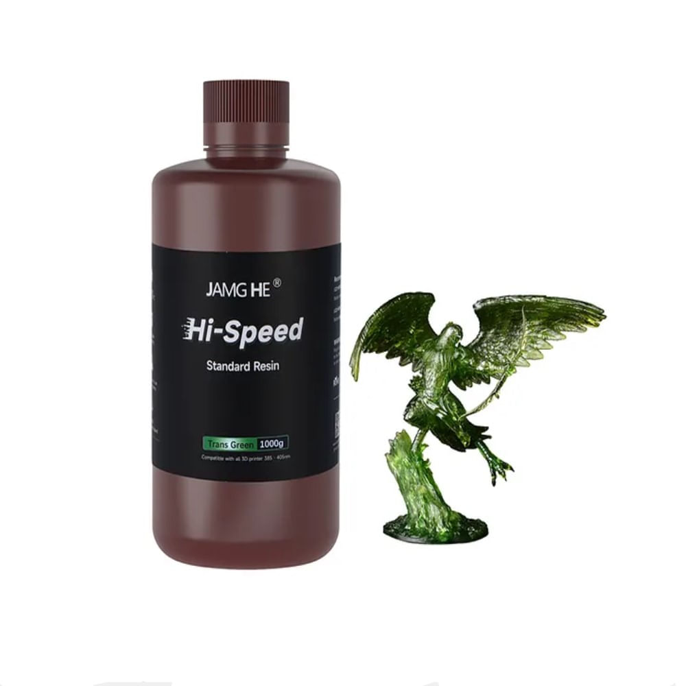 Resina 3D Hi-Speed 1Kg Jamg He Verde Transparente - Alta Velocidad