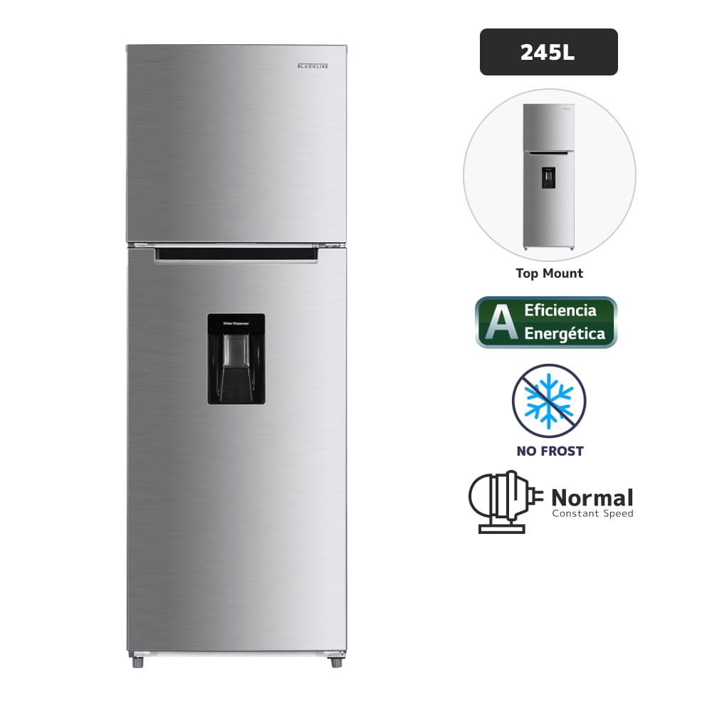 Refrigeradora BLACKLINE 245L No Frost TM 249LN Inox