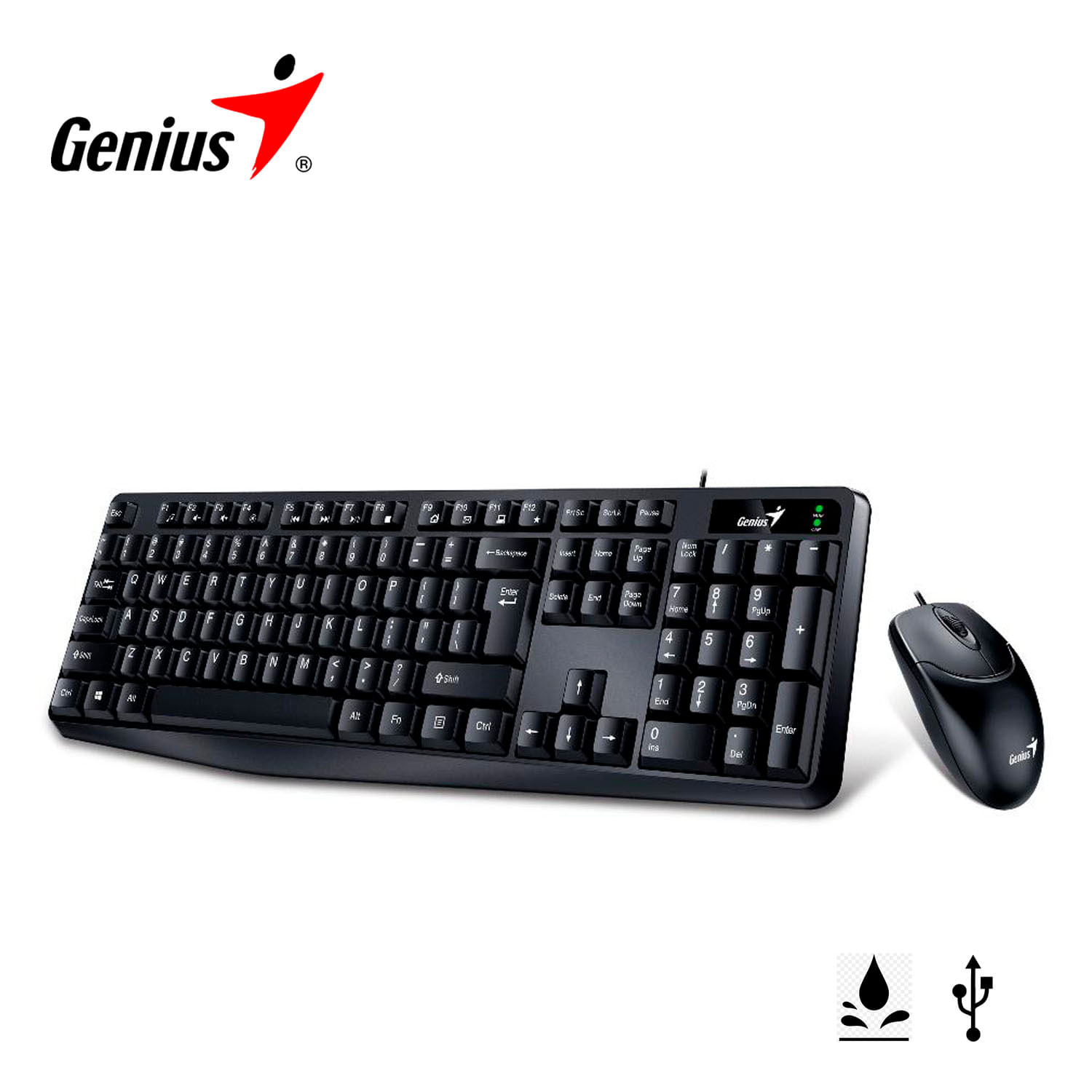 Kit Teclado y Mouse Genius Wired keyboard KM-170 Alámbrico