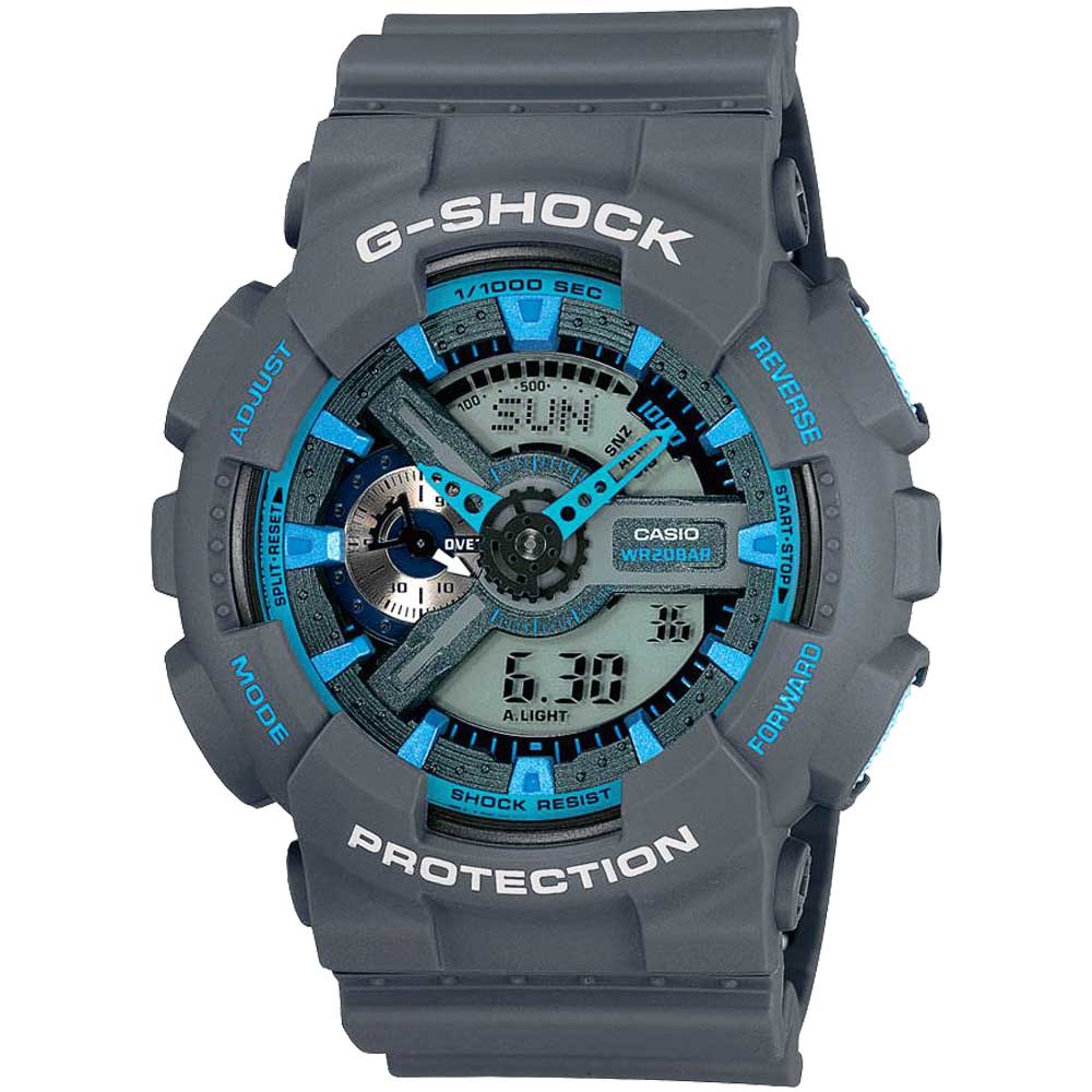 Reloj Casio G-Shock GA110TS-8A2 Para Hombre Digital Analógico Luz Automática Acuático Gris
