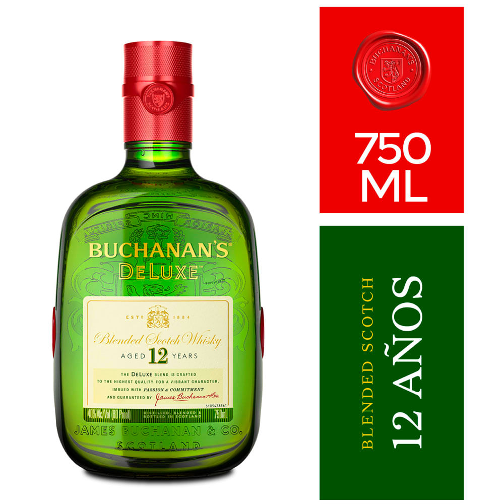 Whisky BUCHANAN'S Deluxe 12 Años Botella 750ml