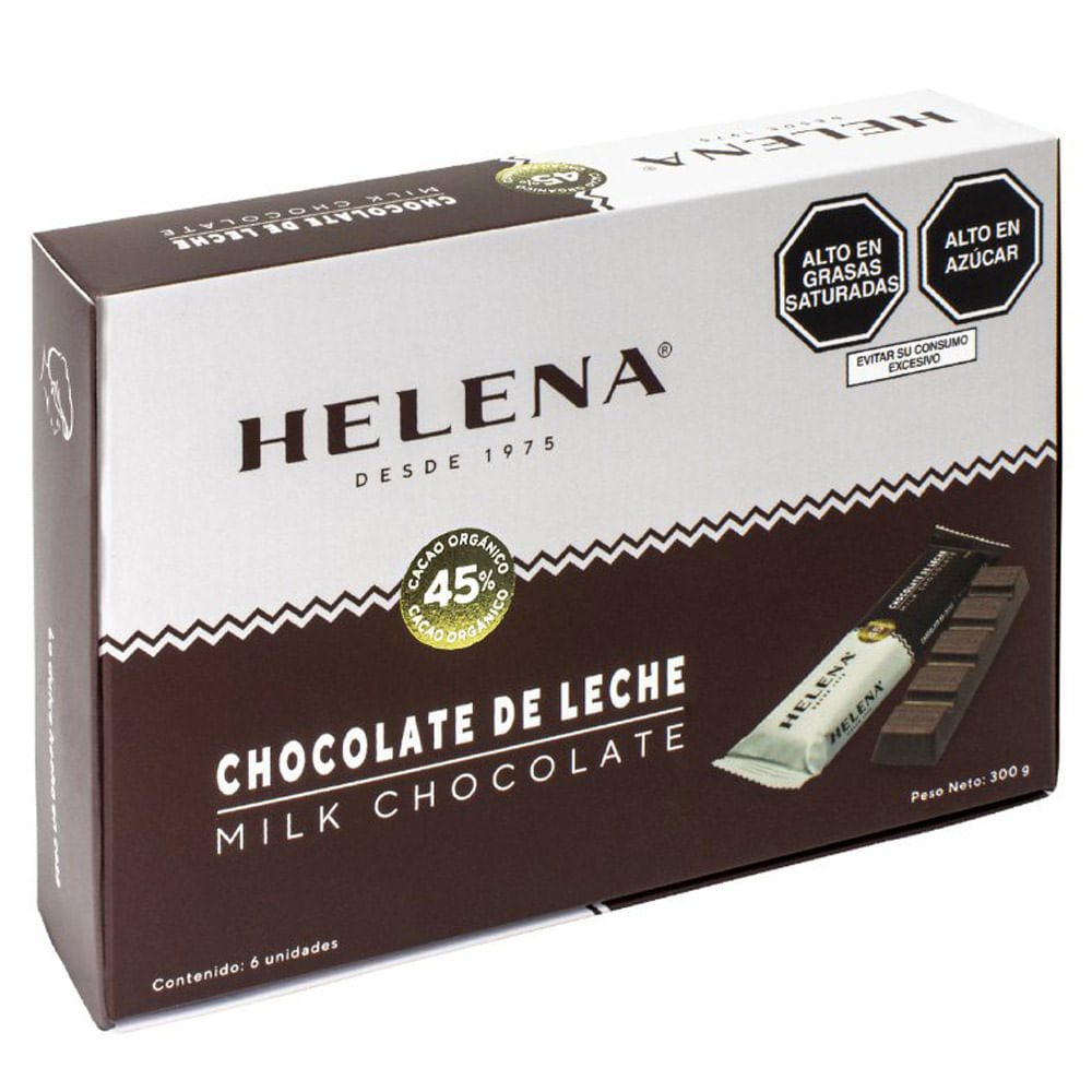 Barra de Chocolate de Leche 45% HELENA Caja 300g