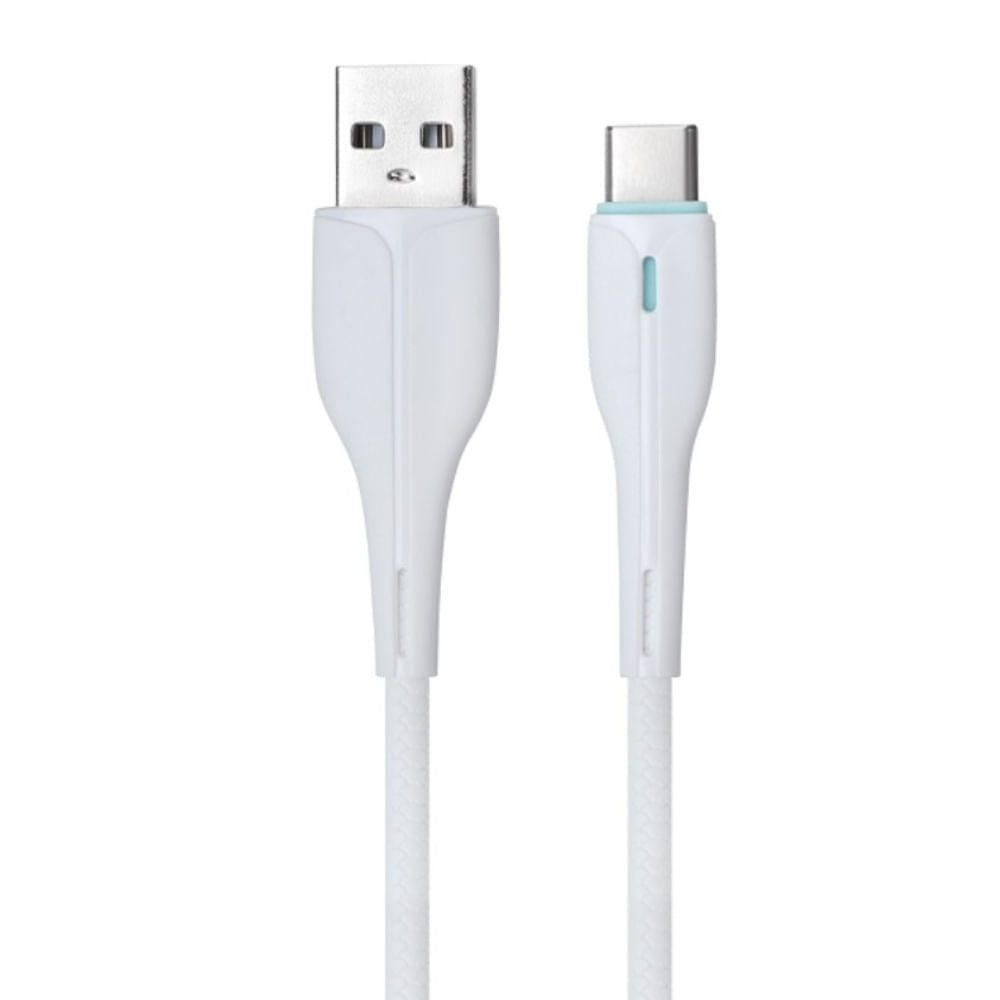 Cable Usb Reforzado Tipo C 2.4a Blanco Miccell