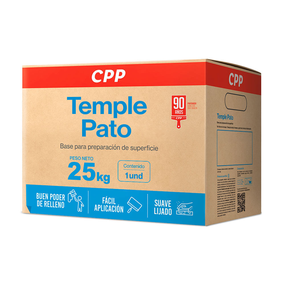 Temple Pato Cpp Blanco caja 25kg