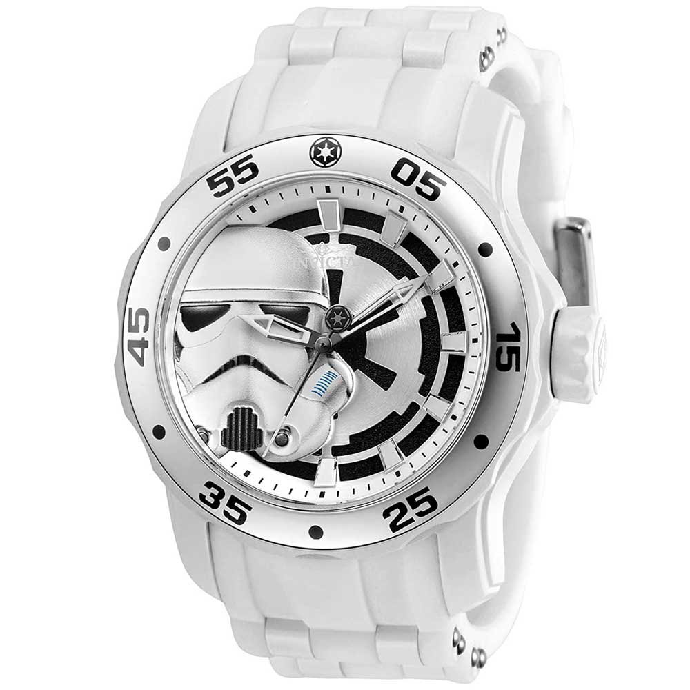Reloj Invicta Star Wars 32515 Edición Limitada Acero Inoxidable Correa de Silicona Blanco