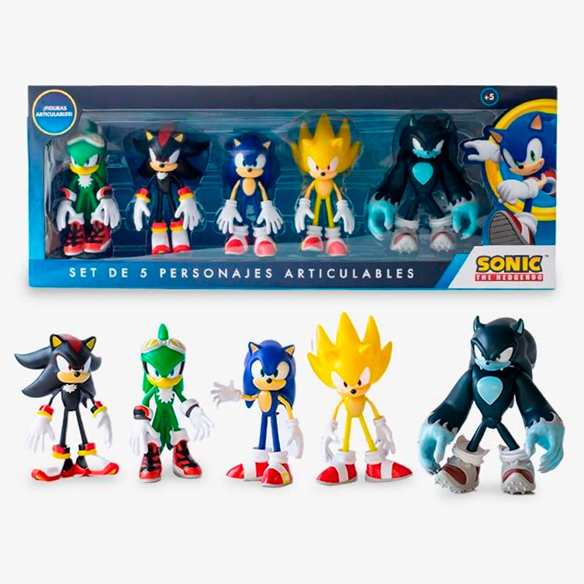 Set de Muñecos Sonic y Sus Amigos 5PC