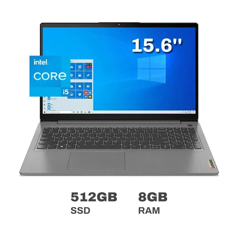 Laptop Lenovo Ideapad 3I Intel Core I5 1155g7 8gb 512gb ssd 15.6 FHD window 11 home Grey