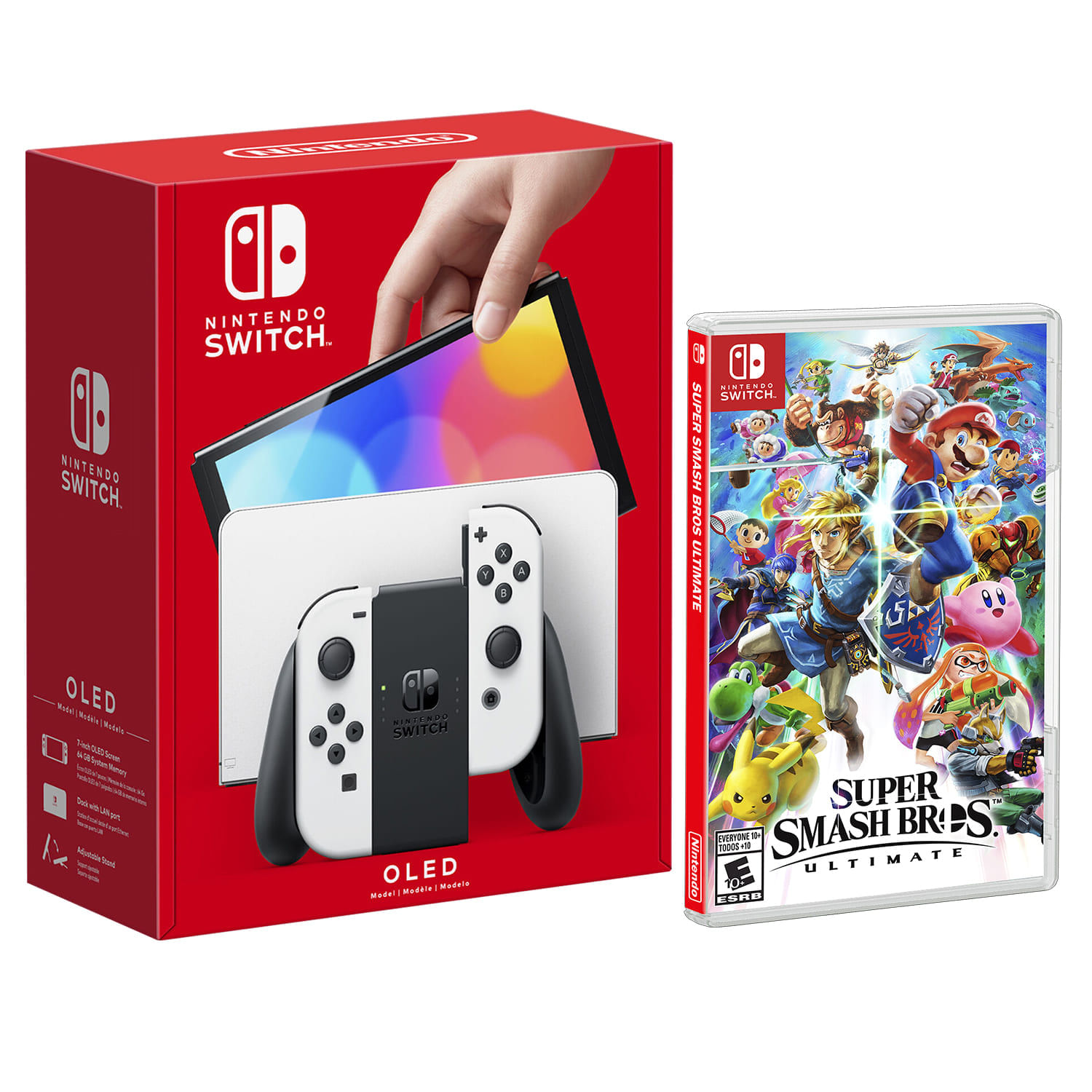 Consola Nintendo Switch OLED Blanca + Super Smash Bros