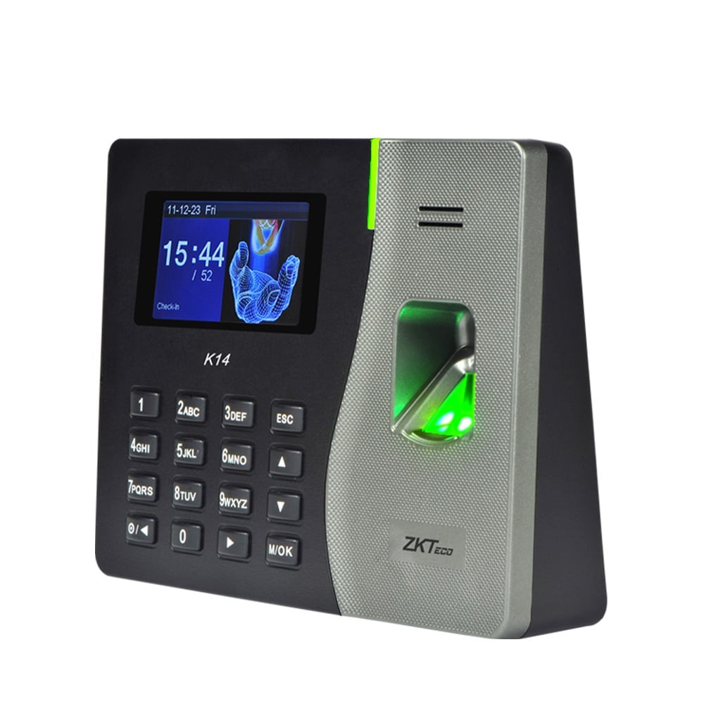 ZKTECO K14 PRO, Reloj Control Biométrico de asistencia por huella y tarjeta RFID, TCP/IP
