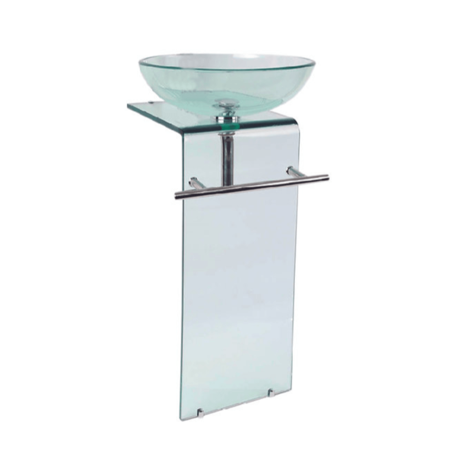 Mueble lavabo pedestal de vidrio transparente XM 85700