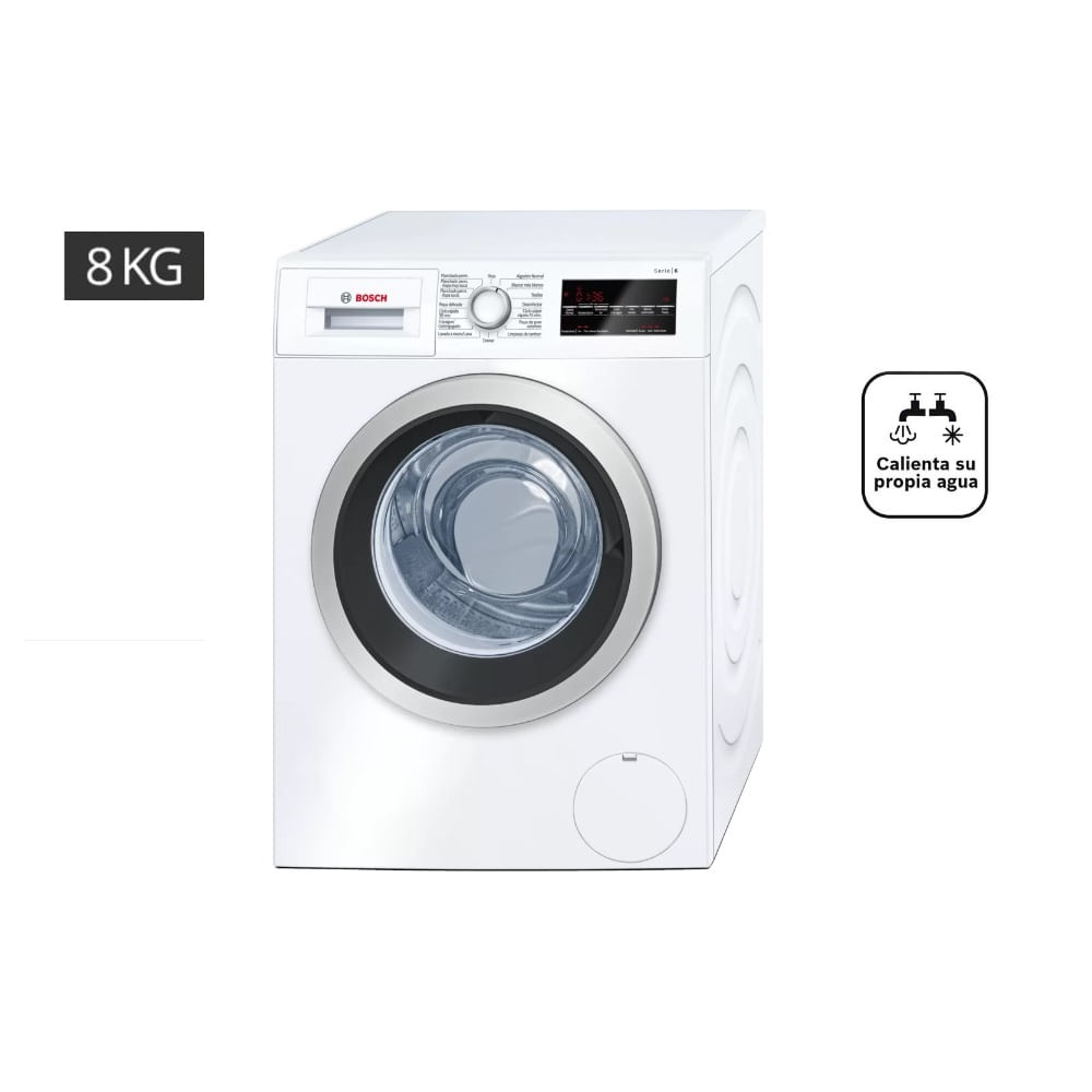 Lavadora Bosch WAT28402PE Automática Carga Frontal 8 Kilos Blanco
