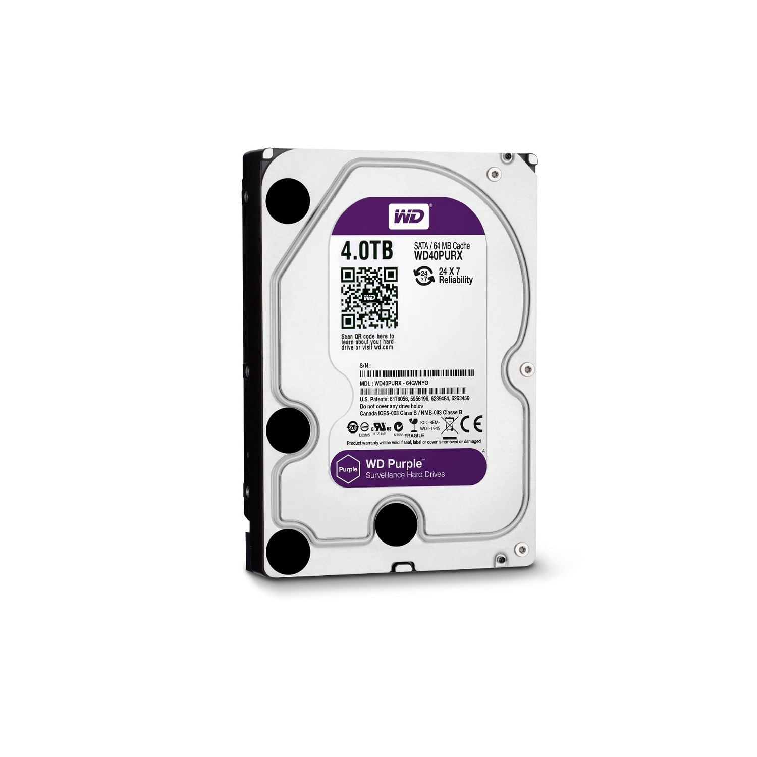 Disco Duro 4TB 4000GB Wester Digital Purpura Purple