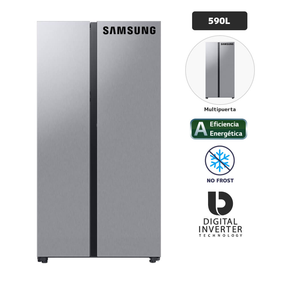 Refrigeradora SAMSUNG 590L No Frost RS60CB760AQL Acero