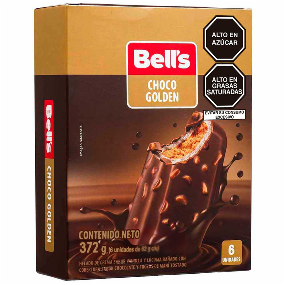 Paleta Choco Golden BELL'S 6un caja 372 g