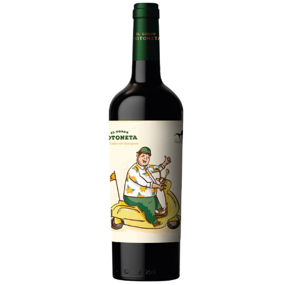 Vino Tinto ESCANDALOSOS WINE El Gordo en Motoneta Cabernet Sauvignon Botella 750ml