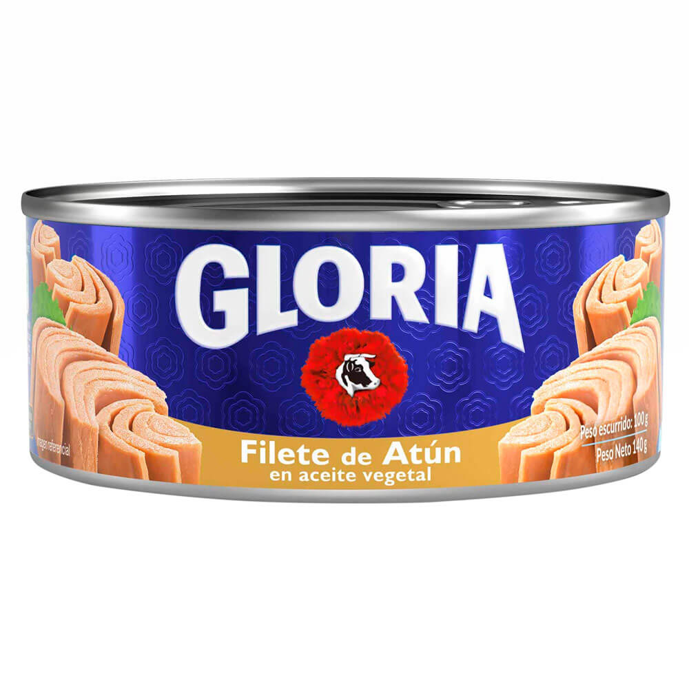 Filete de Atún en Aceite Vegetal GLORIA Lata 140g