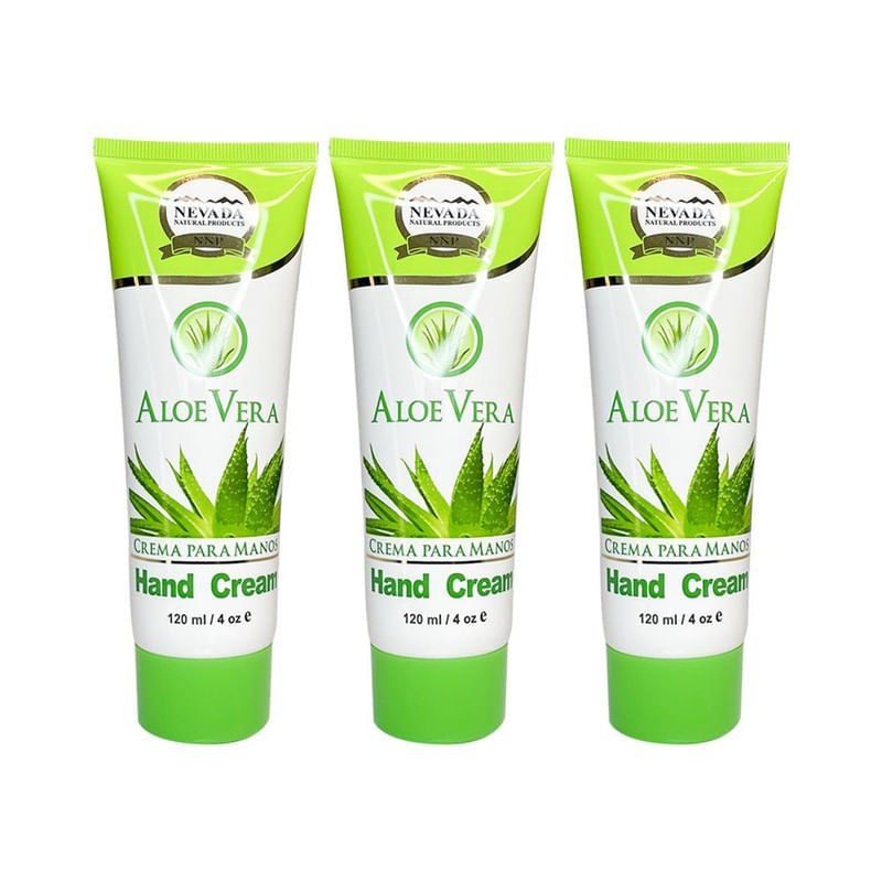 Crema para Manos de Aloe Vera Nevada 120ml 3 Unidades