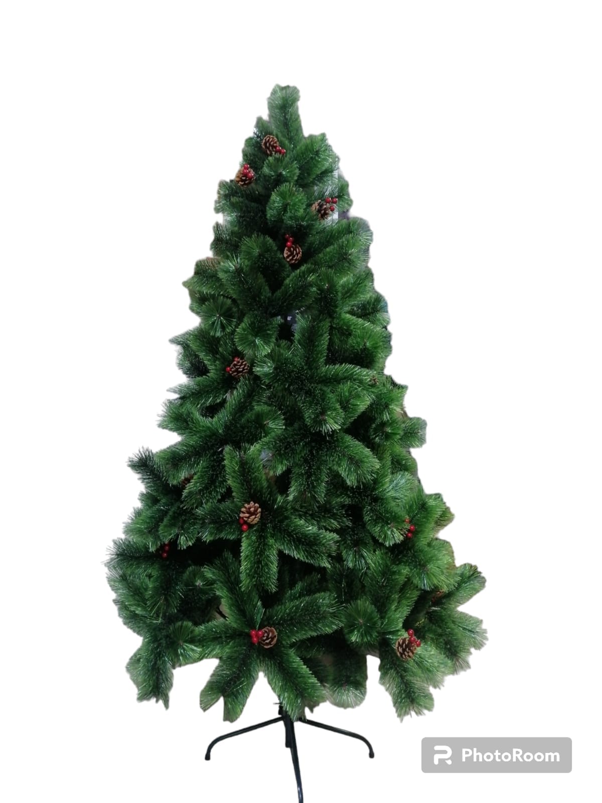 Árbol de Navidad 1.50 Mt Modelo Pino con Piña y Cereza