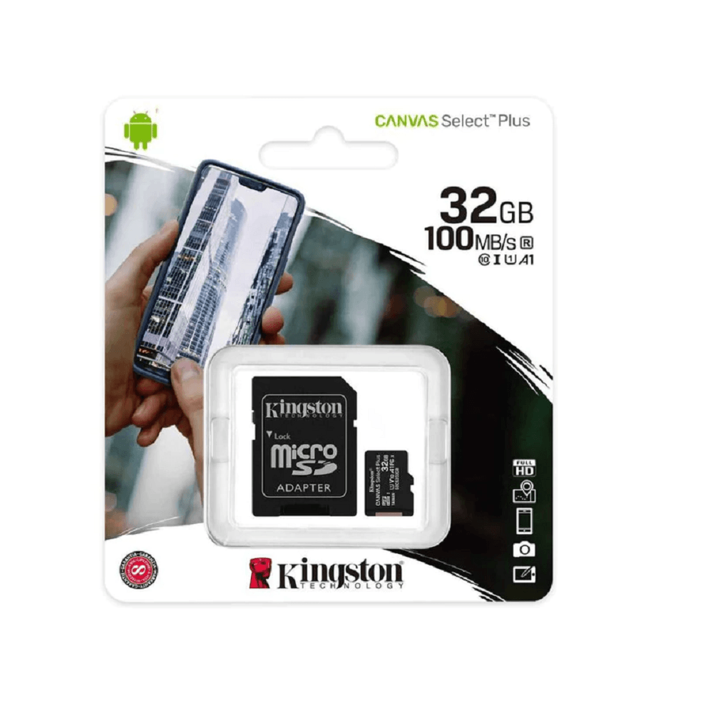 Memoria Micro Sd Kingston 32GB Canvas Select Plus 100MB/S
