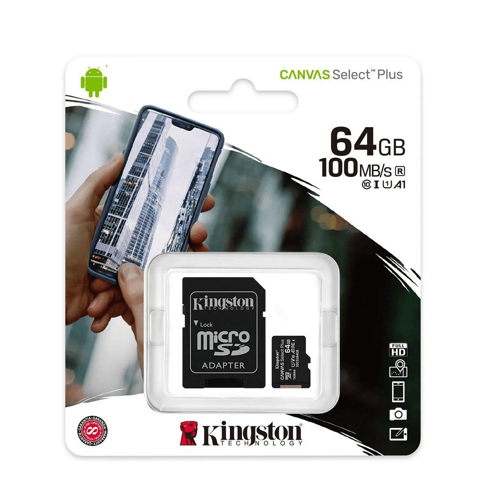 Memoria Micro Sd Kingston 64GB Canvas Select Plus 100MB/S