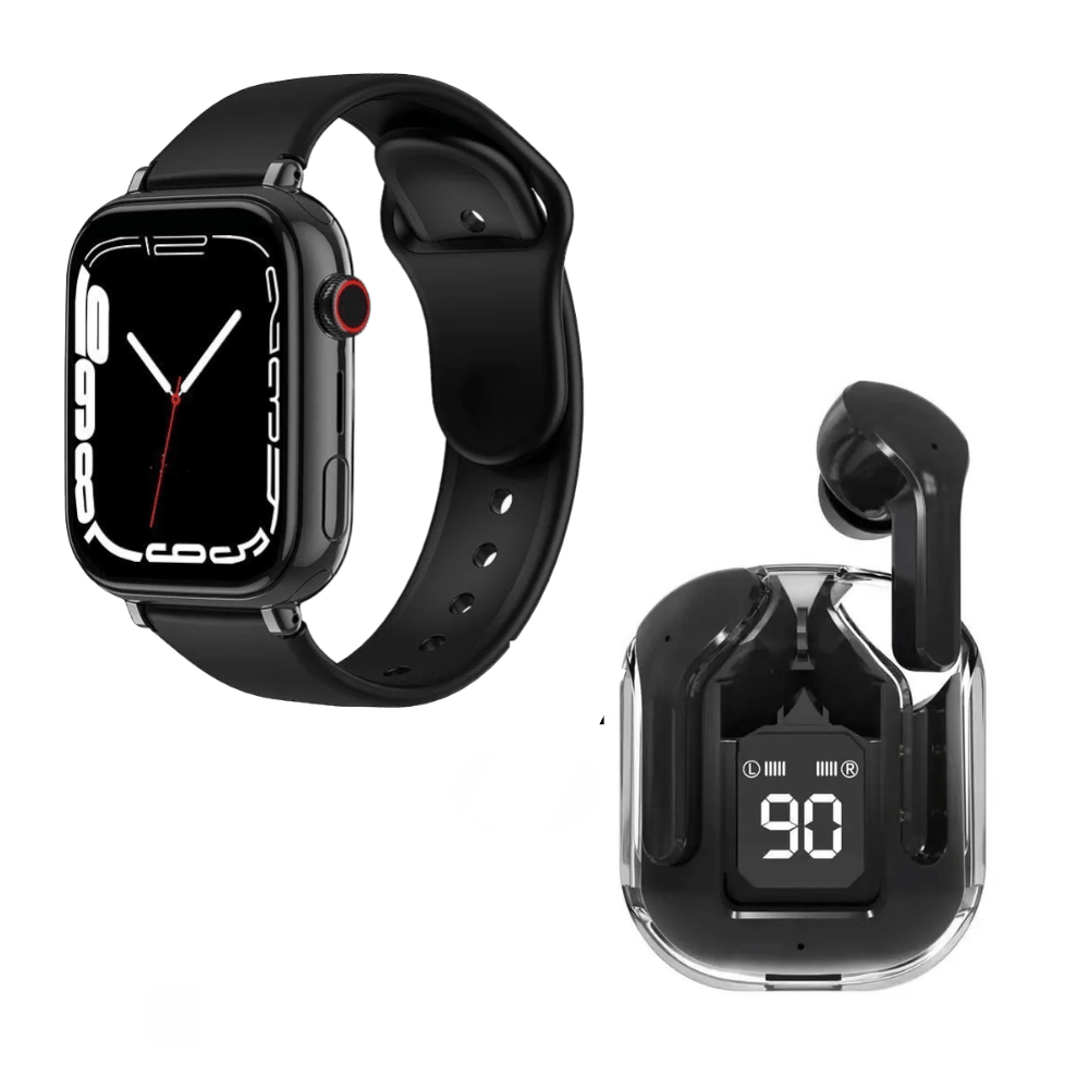 Pack Smartwatch i9 ProMax S Negro y Audífonos Air 31 Negro