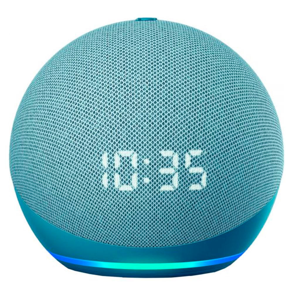 Parlante Inalámbrico AMAZON Echo Dot 4 Azul con Reloj