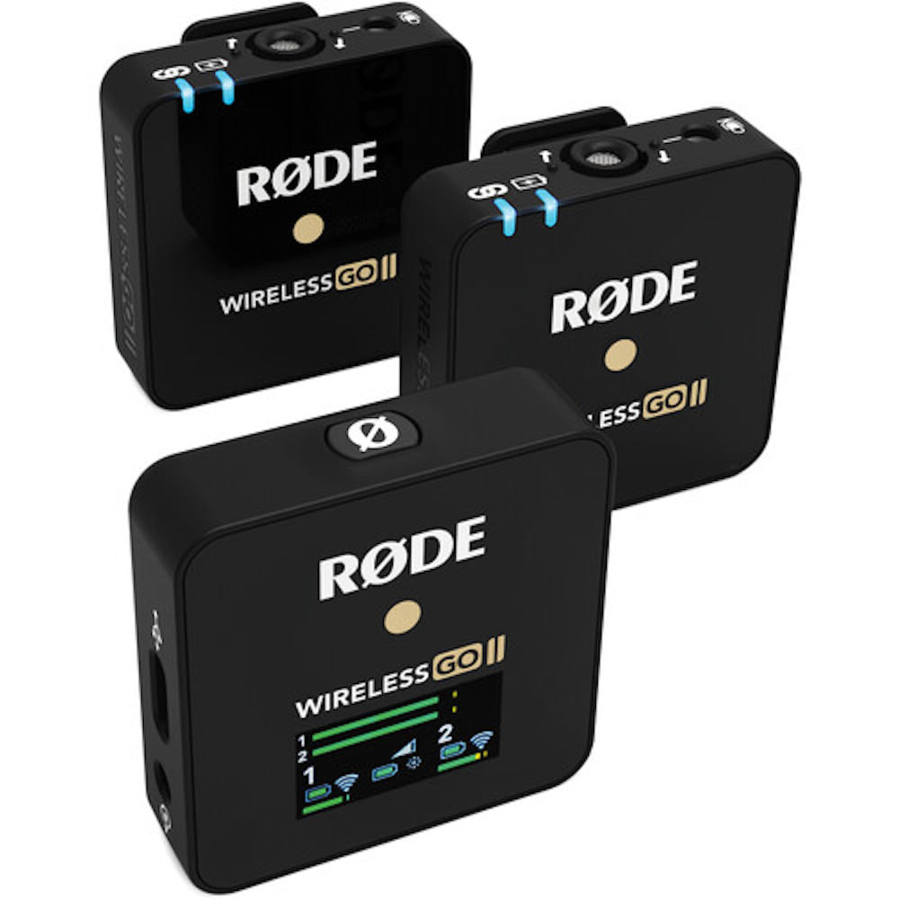 Rode wireless go II 2-person microphone system record 24ghz