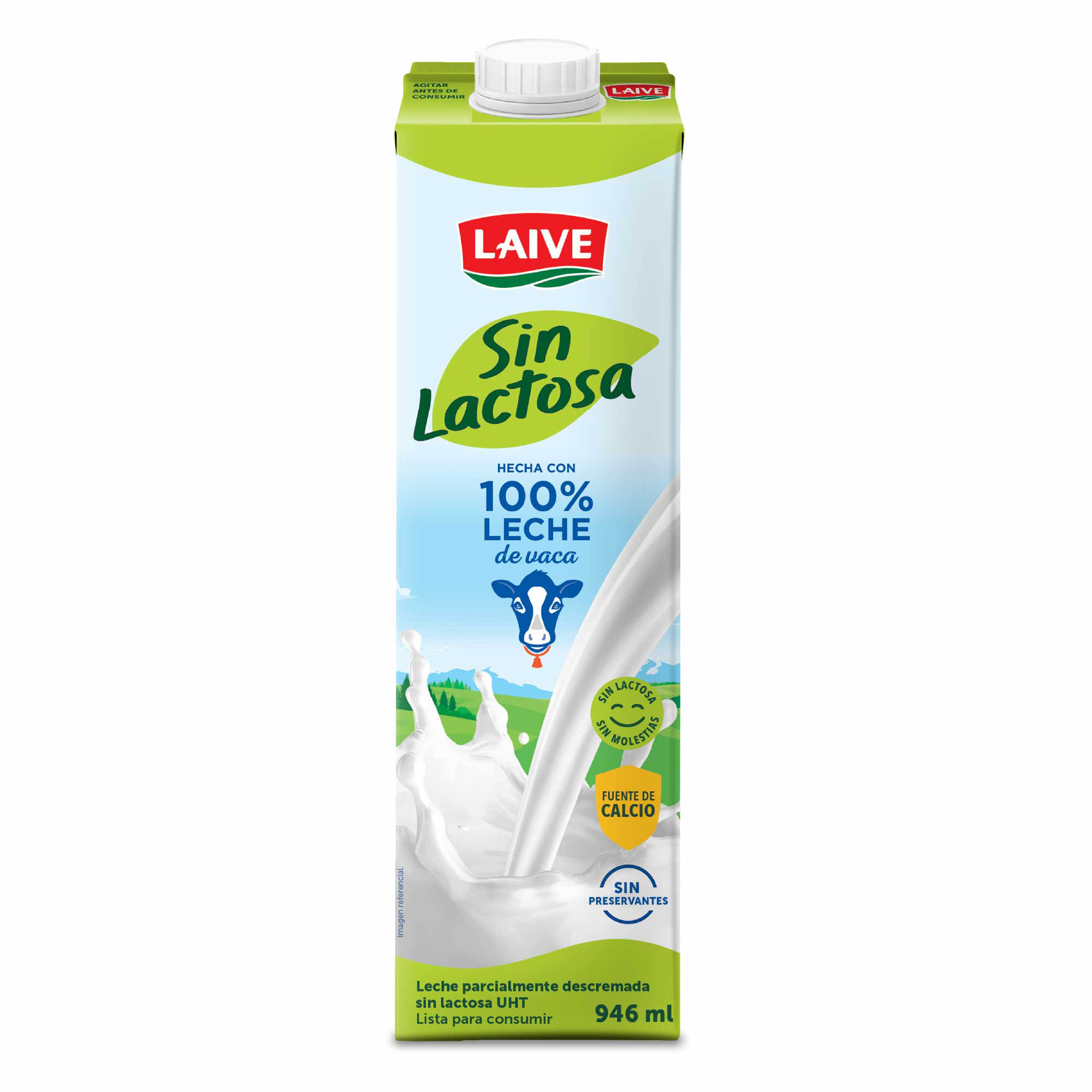 Leche sin Lactosa LAIVE UHT Light Tetrapack 946ml