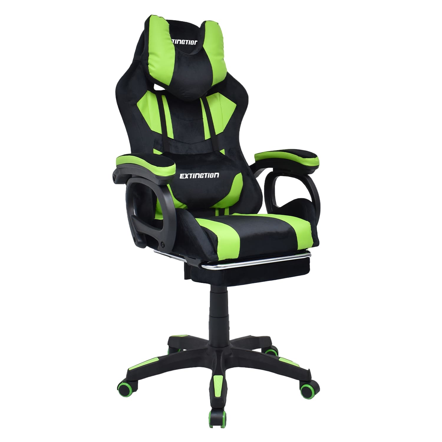 Silla Gamer Extingtion Sapp Gamuza-Cuerina Color Verde