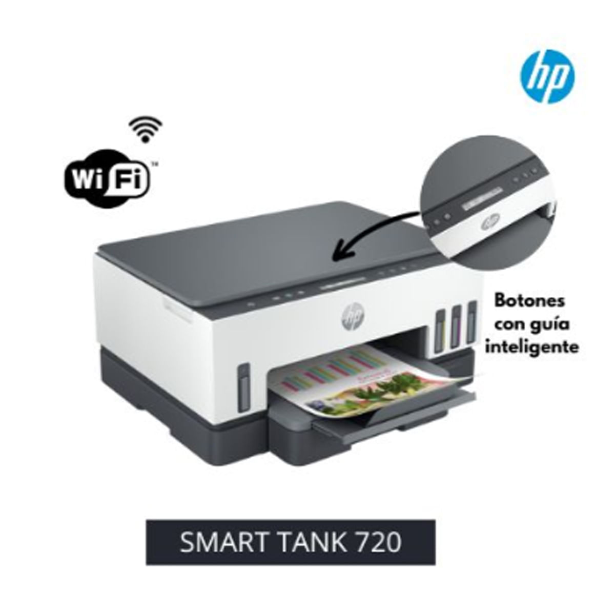 Impresora Multifuncional HP Smart Tank 720 Blanco