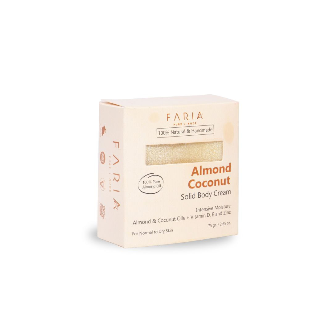 Crema Sólida Faria Naturals Almond Coconut Hidrante Corporal