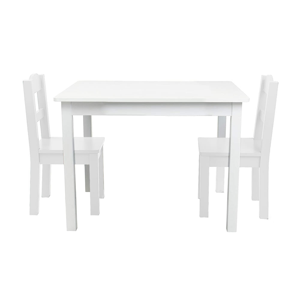 Set infantil mesa + 2 sillas Blanco